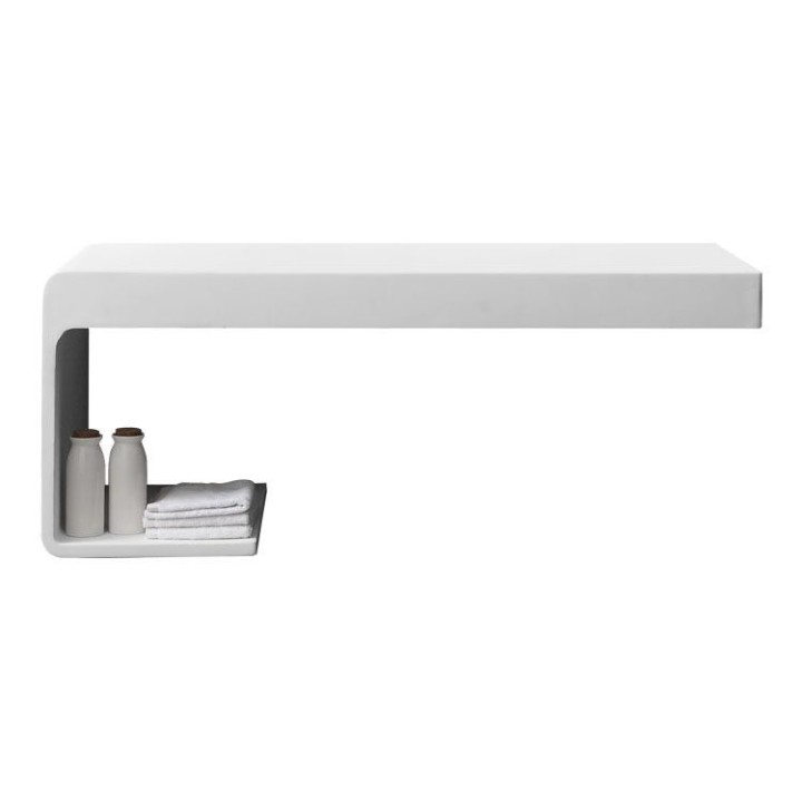 Umyvadlo StoneArt z minerálního kamene LQ610-1 bílé 100×40 matné