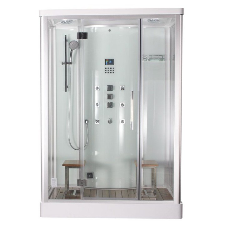 Parní sprchový box EAGO AWT DZ956F8 bílý 150×90