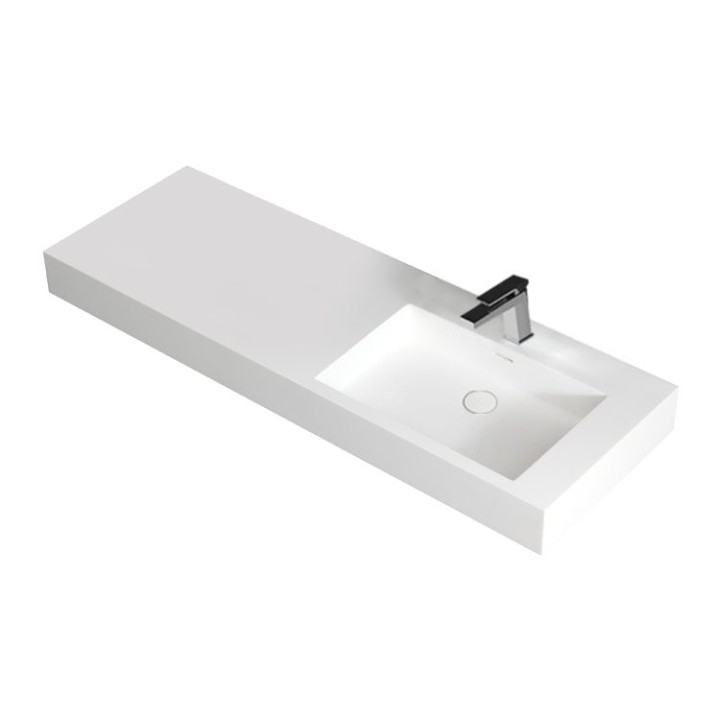 Umyvadlo StoneArt LP4514R z minerálního kamene bílé 140×48 matné