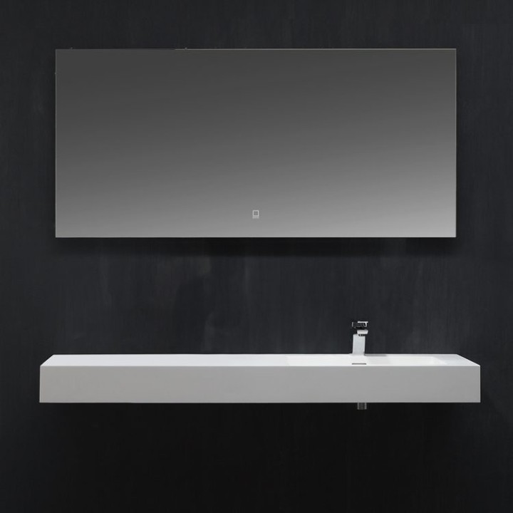 Umyvadlo StoneArt LP4514R z minerálního kamene bílé 140×48 matné