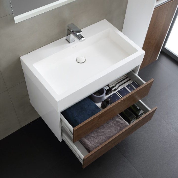 Koupelnový nábytek – set StoneArt Mailand ML-0800 bílý matný 80×48