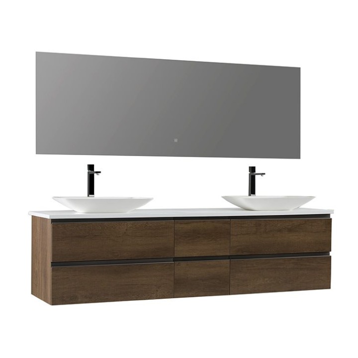Koupelnový nábytek – set StoneArt Monte Carlo MC-2000pro-1 dubový tmavý 200×52