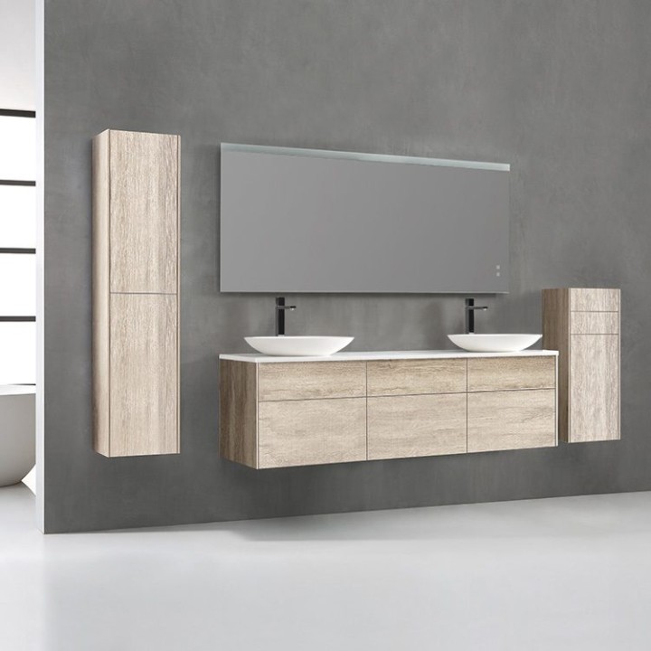 Koupelnová skříňka StoneArt Venice VE-1800pro-3 dubová světlá 180×52