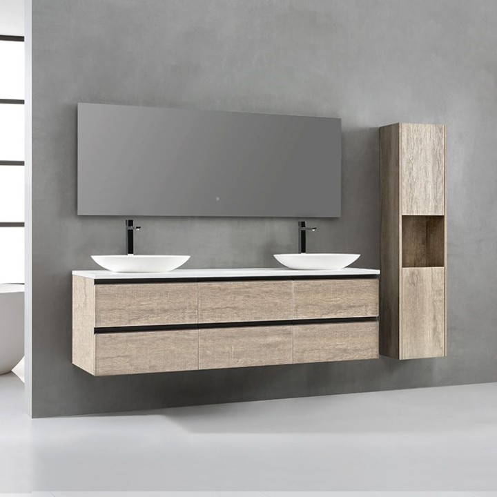 Koupelnový nábytek – set StoneArt Monte Carlo MC-1800pro-3 dubový světlý 180×52