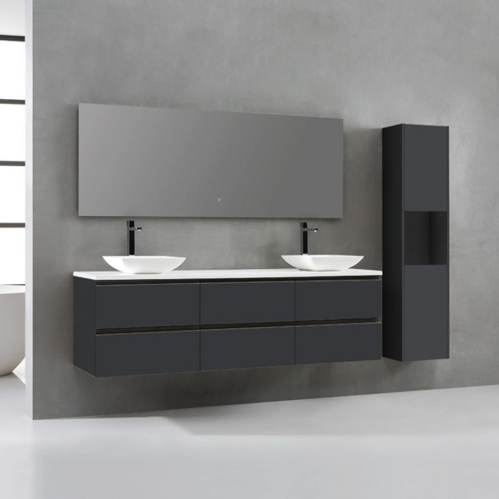 Koupelnová skříňka StoneArt Monte Carlo MC-1800pro-2 tmavě šedá 180×52