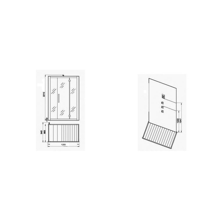 Parní sprchový box EAGO AWT DZ972-1F8 bílý 120×95