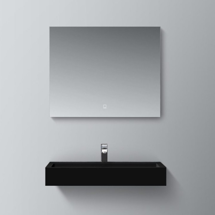 Umyvadlo StoneArt LP6208 z minerálního kamene černé 80×46 matné