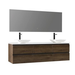 Koupelnový nábytek – set StoneArt Monte Carlo MC-1800pro-2 dubový tmavý 180×52