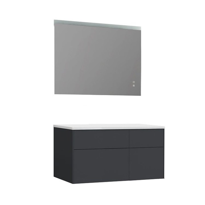 Koupelnový nábytek – set StoneArt Venice VE-1010pro tmavě šedý 100×52 pravé provedení