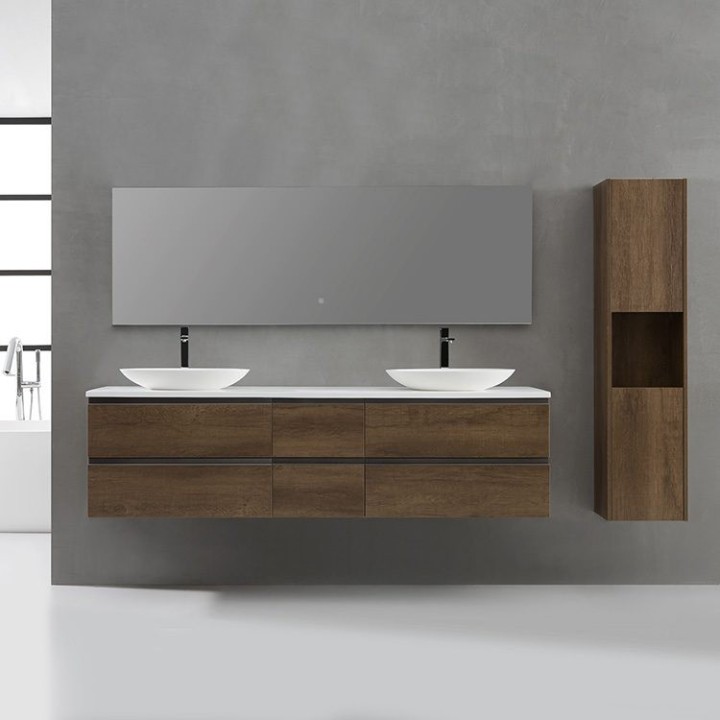 Koupelnový nábytek – set StoneArt Monte Carlo MC-2000pro-3 dubový tmavý 200×52