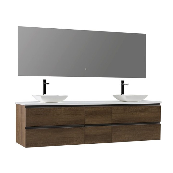 Koupelnový nábytek – set StoneArt Monte Carlo MC-2000pro-2 dubový tmavý 200×52