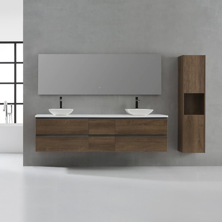 Koupelnový nábytek – set StoneArt Monte Carlo MC-2000pro-2 dubový tmavý 200×52