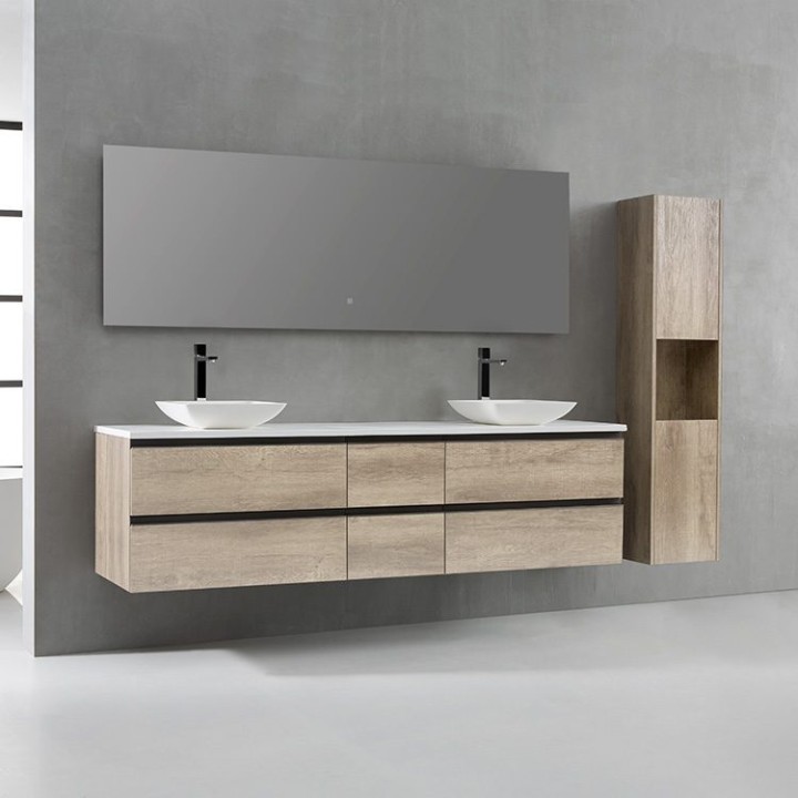 Koupelnový nábytek – set StoneArt Monte Carlo MC-2000pro-2 dubový světlý 200×52
