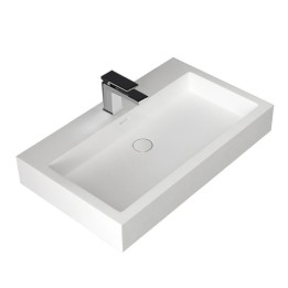 Umyvadlo StoneArt LP4508 z minerálního kamene bílé 80×48 matné