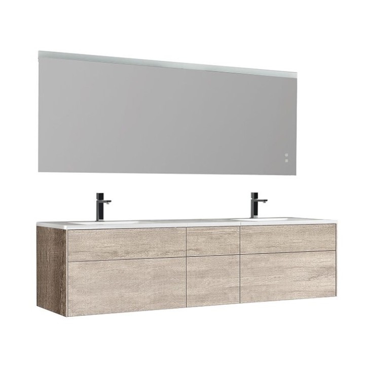 Koupelnový nábytek – set StoneArt Venice VE-2000-II dubový světlý 200×52