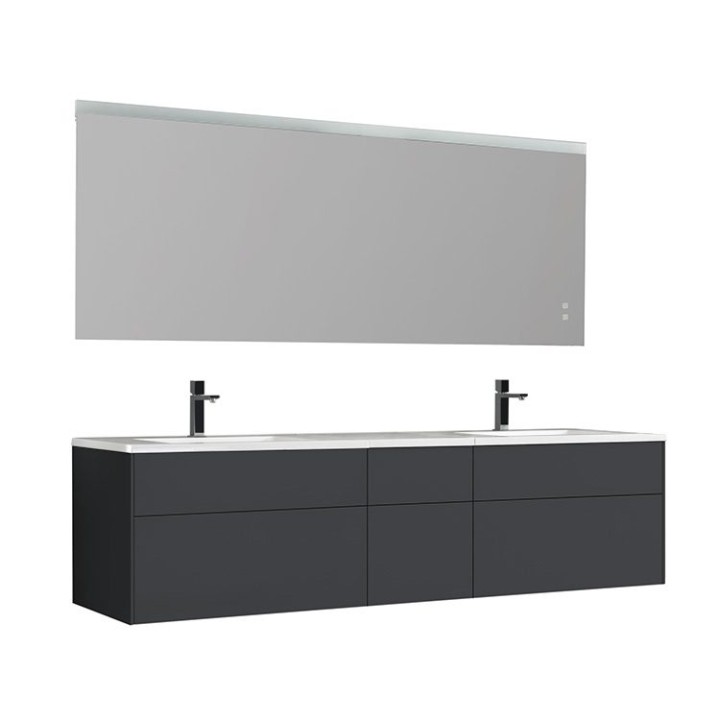 Koupelnový nábytek – set StoneArt Venice VE-2000-II tmavě šedý 200×52