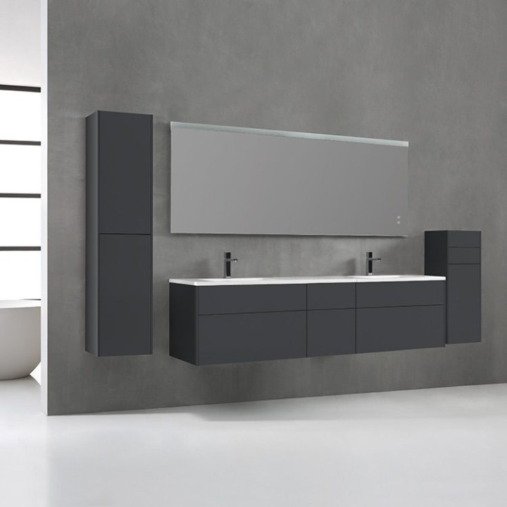 Koupelnový nábytek – set StoneArt Venice VE-2000-II tmavě šedý 200×52