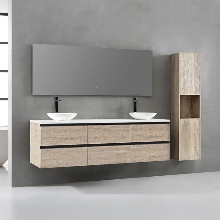 Koupelnová skříňka StoneArt Monte Carlo MC-1800pro-4 dubová světlá 180×52