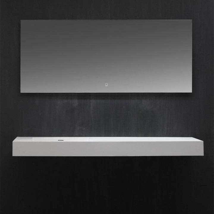 Umyvadlo StoneArt LP4516-0L z minerálního kamene bílé 160×48 lesklé