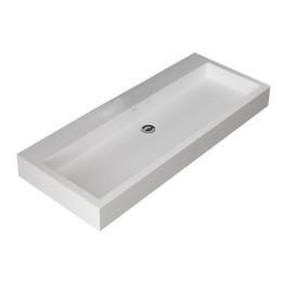 Umyvadlo StoneArt LP4512-0 z minerálního kamene bílé 120×48 matné