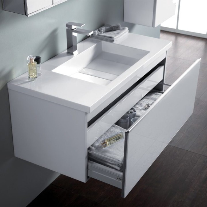 Koupelnový nábytek – set StoneArt Milano ME-1000-1 tmavě šedý 100×45