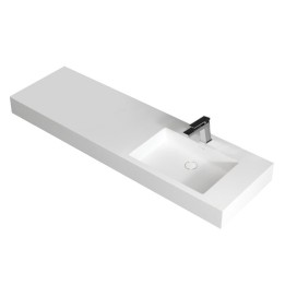 Umyvadlo StoneArt LP4516R z minerálního kamene bílé 160×48 matné