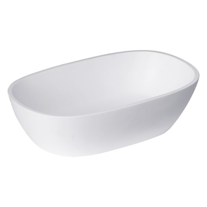 Umyvadlo StoneArt LC151 z minerálního kamene bílé 57×33 lesklé