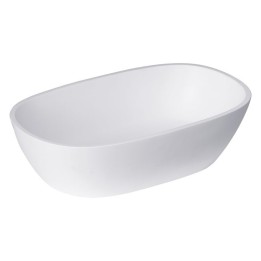 Umyvadlo StoneArt LC151 z minerálního kamene bílé 57×33 matné