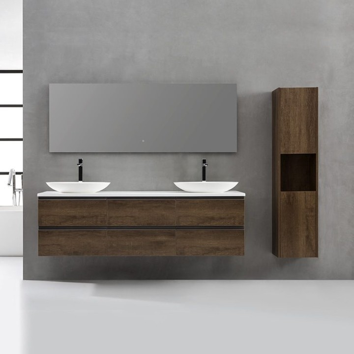 Koupelnová skříňka StoneArt Monte Carlo MC-1800pro-3 dubová světlá 180×52