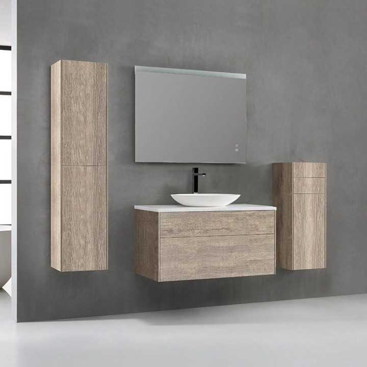 Koupelnová skříňka StoneArt Venice VE-1000pro-3 dubová světlá 100×52