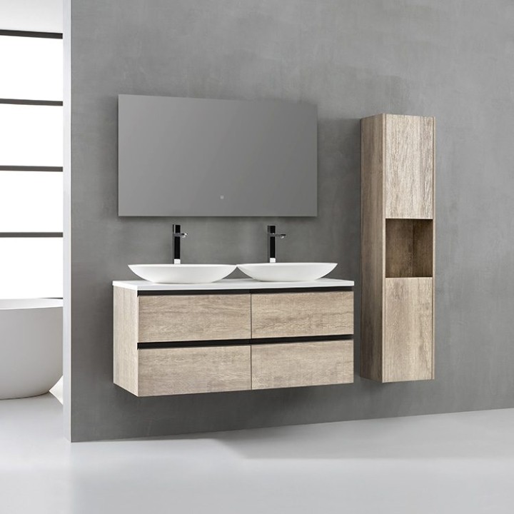 Koupelnová skříňka StoneArt Monte Carlo MC-1200pro-3 dubová světlá 120×52