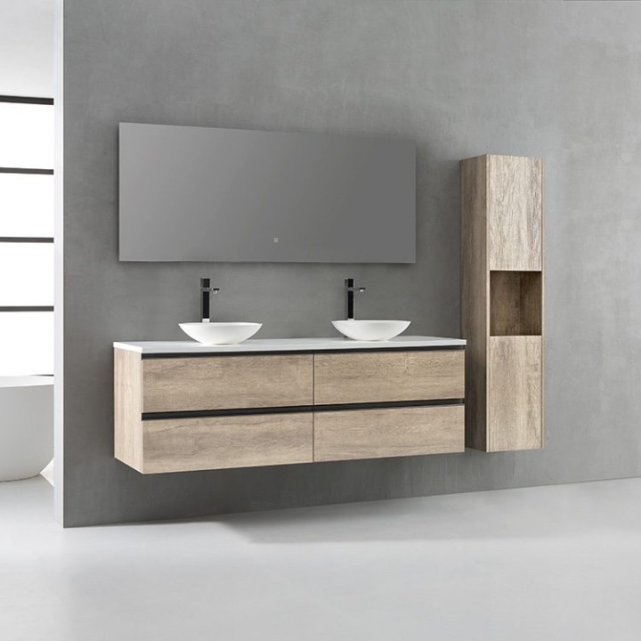 Koupelnová skříňka StoneArt Monte Carlo MC-1600pro-4 dubová světlá 160×52