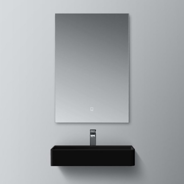 Umyvadlo StoneArt LP6206 z minerálního kamene černé 60×46 matné