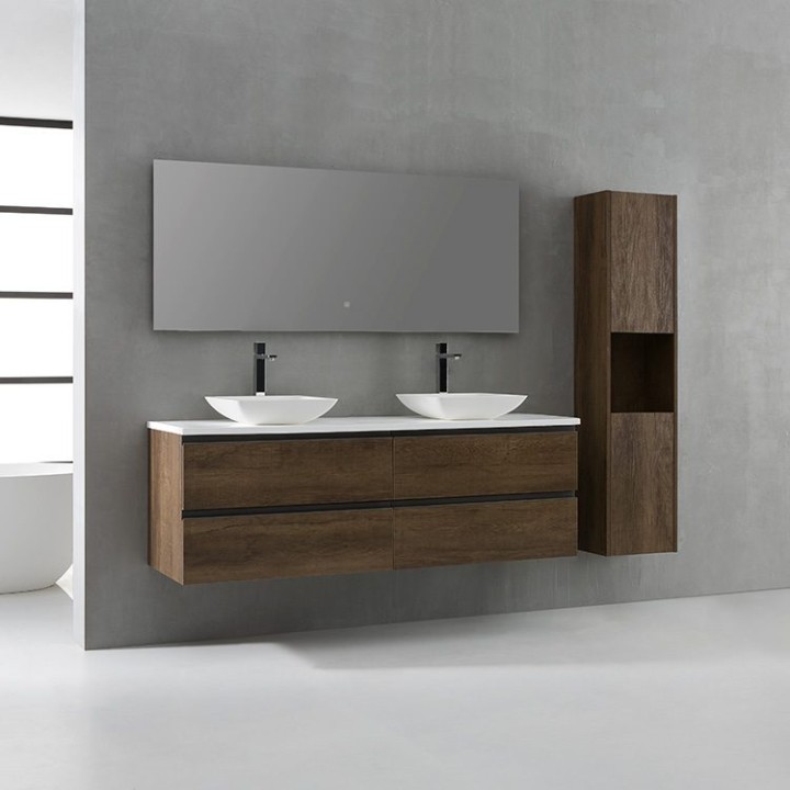 Koupelnový nábytek – set StoneArt Monte Carlo MC-1600pro-2 dubový tmavý 160×52