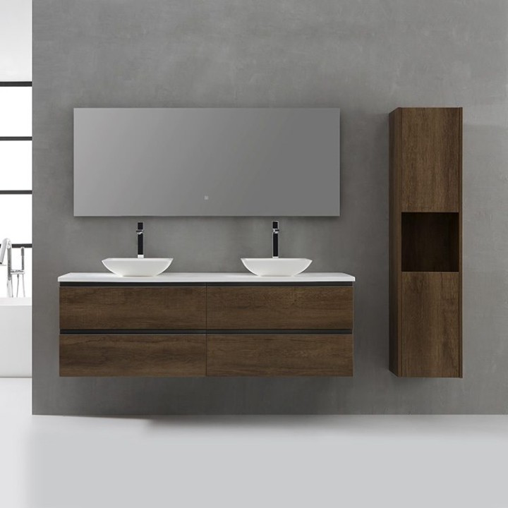 Koupelnový nábytek – set StoneArt Monte Carlo MC-1600pro-2 dubový tmavý 160×52
