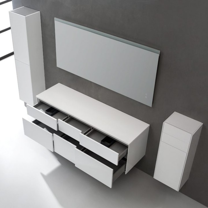 Koupelnový nábytek – set StoneArt Venice VE-1610pro tmavě šedý 160×52