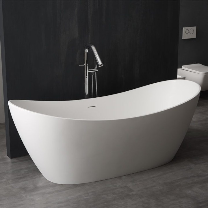 Volně stojící vana StoneArt BS-526 bílá 185×79 lesklá