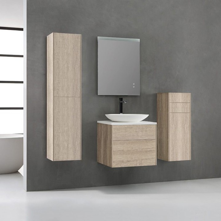 Koupelnová skříňka StoneArt Venice VE-0600pro-3 dubová světlá 60×52