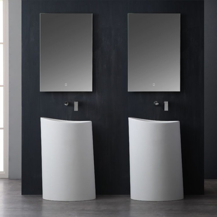 Volně stojící umyvadlo StoneArt LZ503 bílé 60×37 lesklé