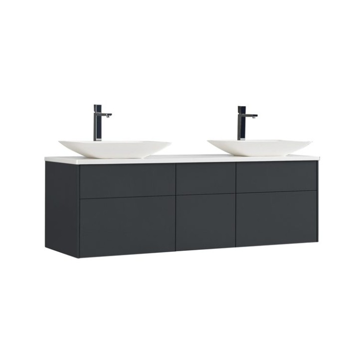 Koupelnová skříňka StoneArt Venice VE-1610pro-1 tmavě šedá 160×52
