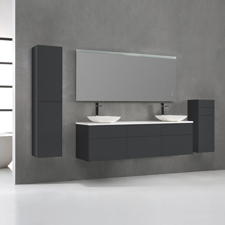 Koupelnová skříňka StoneArt Venice VE-1800pro-2 tmavě šedá 180×52