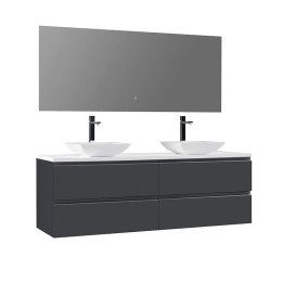 Koupelnový nábytek – set StoneArt Monte Carlo MC-1600pro-2 tmavě šedý 160×52