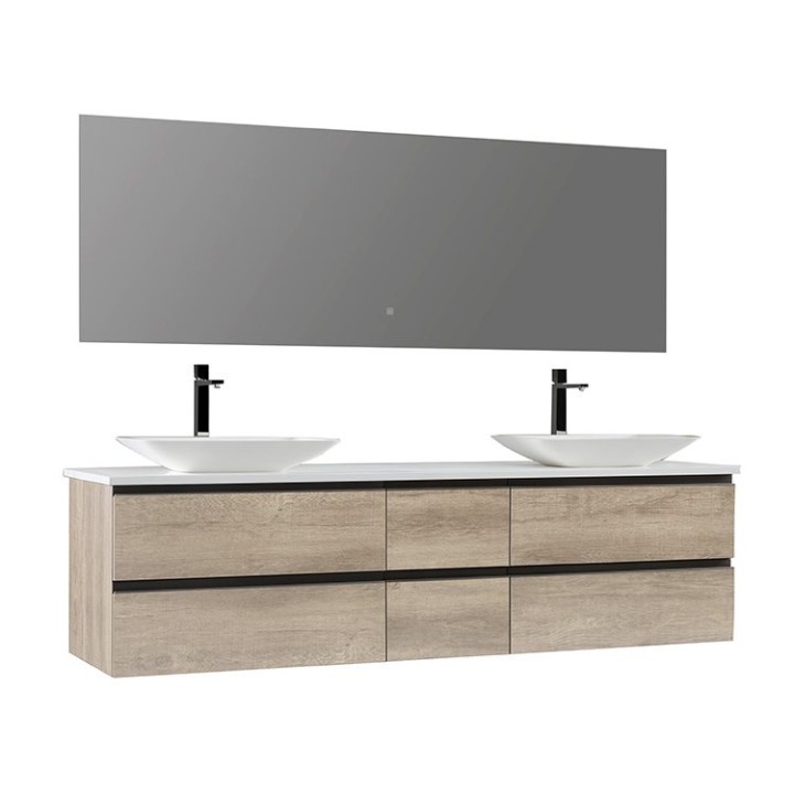 Koupelnový nábytek – set StoneArt Monte Carlo MC-2000pro-1 dubový světlý 200×52