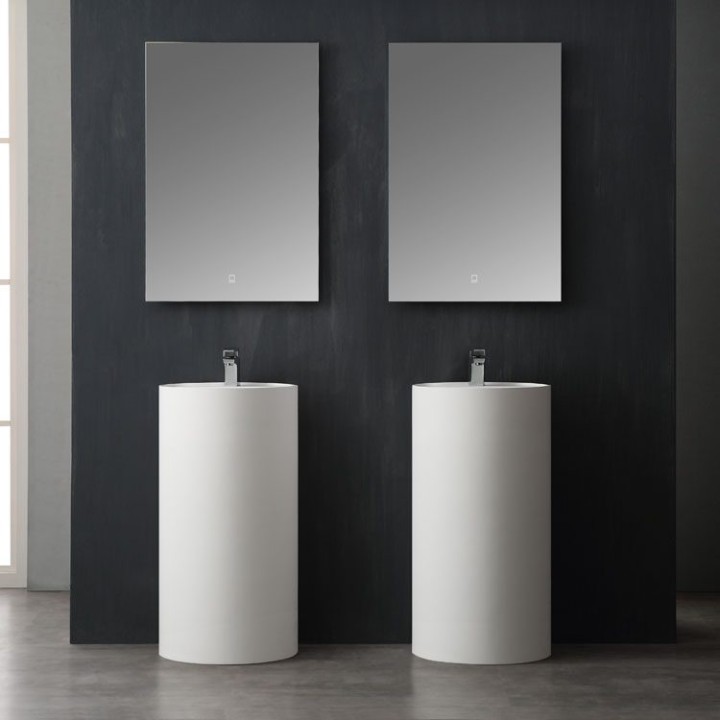 Volně stojící umyvadlo StoneArt LZ513 bílé 45×45 lesklé