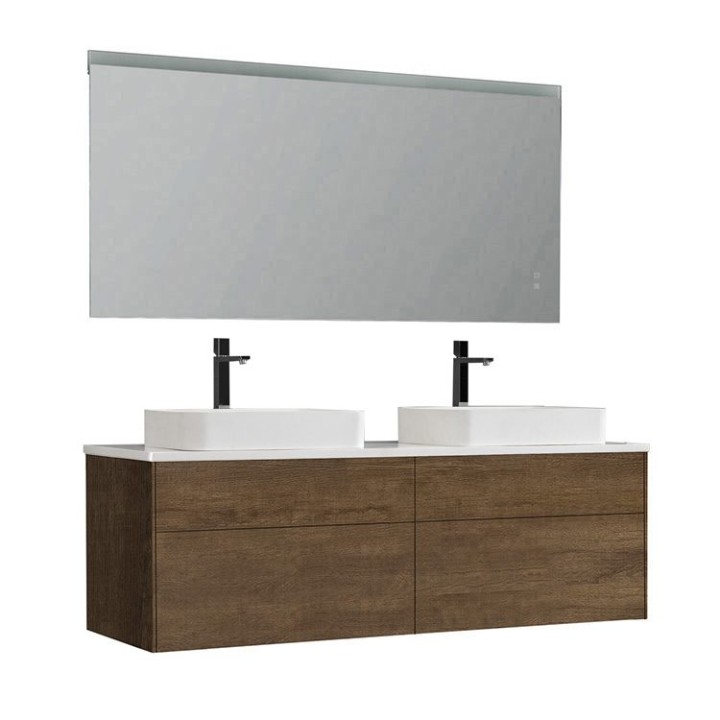 Koupelnový nábytek – set StoneArt Venice VE-1600pro-5 dubový tmavý 160×52