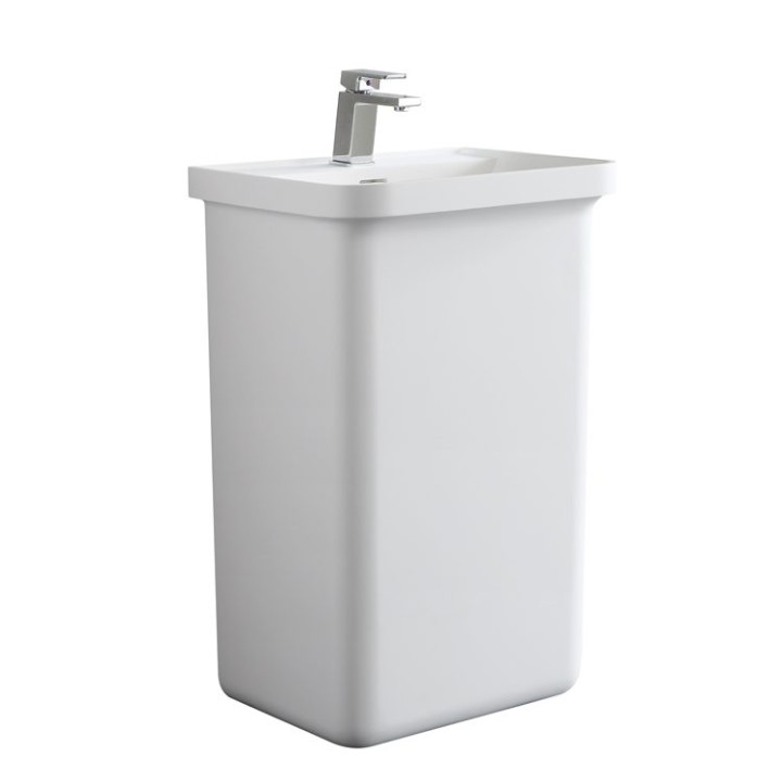 Volně stojící umyvadlo StoneArt LZ518 bílé 52×45 matné