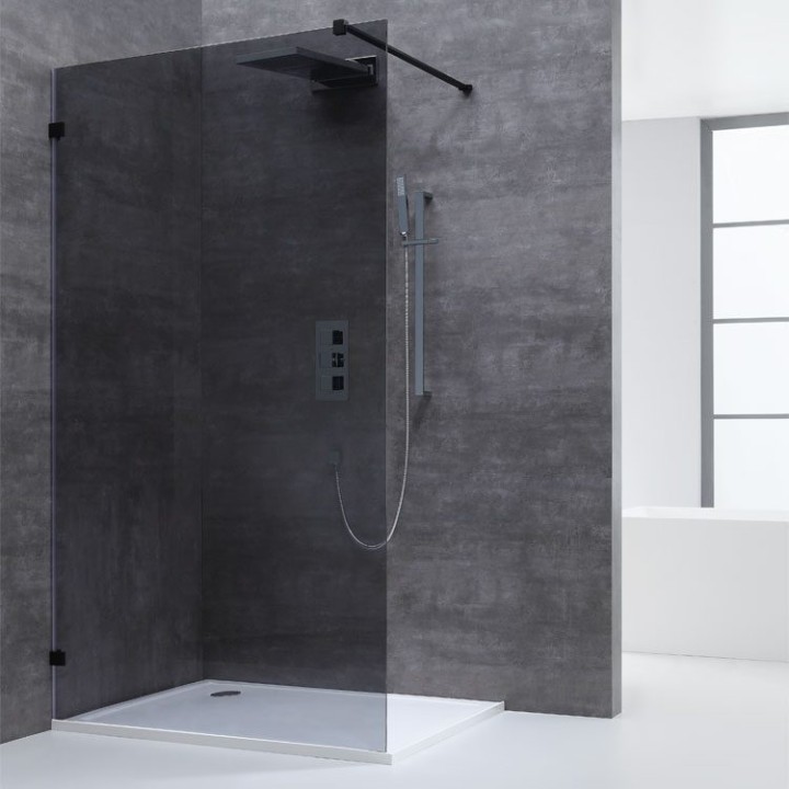 Walk-in sprchová zástěna EAGO AWT LW1000-B černá 100×210