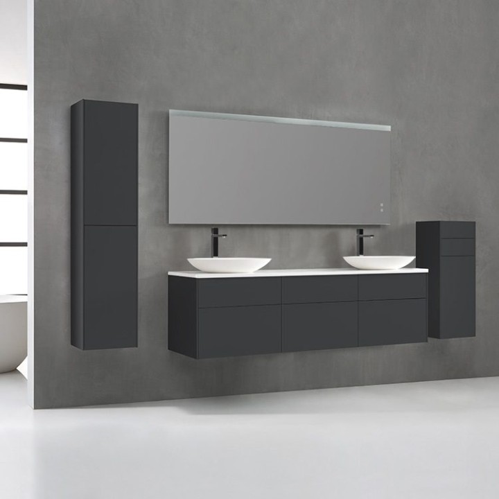 Koupelnový nábytek – set StoneArt Venice VE-1800pro-3 tmavě šedý 180×52
