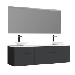 Koupelnový nábytek – set StoneArt Venice VE-1800pro-4 tmavě šedý 180×52