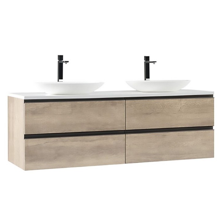 Koupelnová skříňka StoneArt Monte Carlo MC-1600pro-3 dubová světlá 160×52